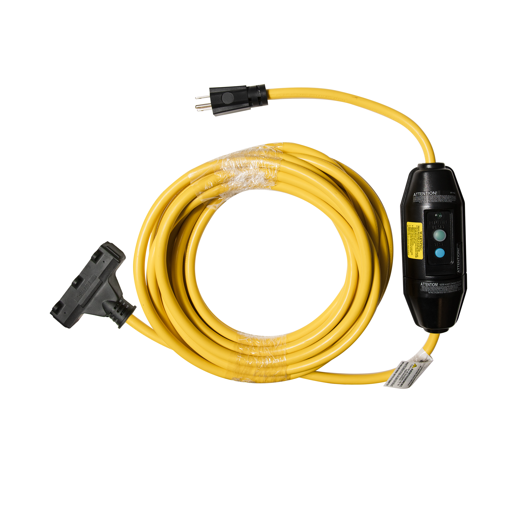 15 Amp, Manual Reset, Inline GFCI, 25' TriTap Connector PGFIM040KY